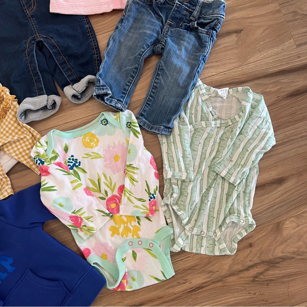 Baby Girl Clothing Bundle Newborn/0-3 Baby Gap Koala Baby Floral Spring Denim - Picture 2 of 16